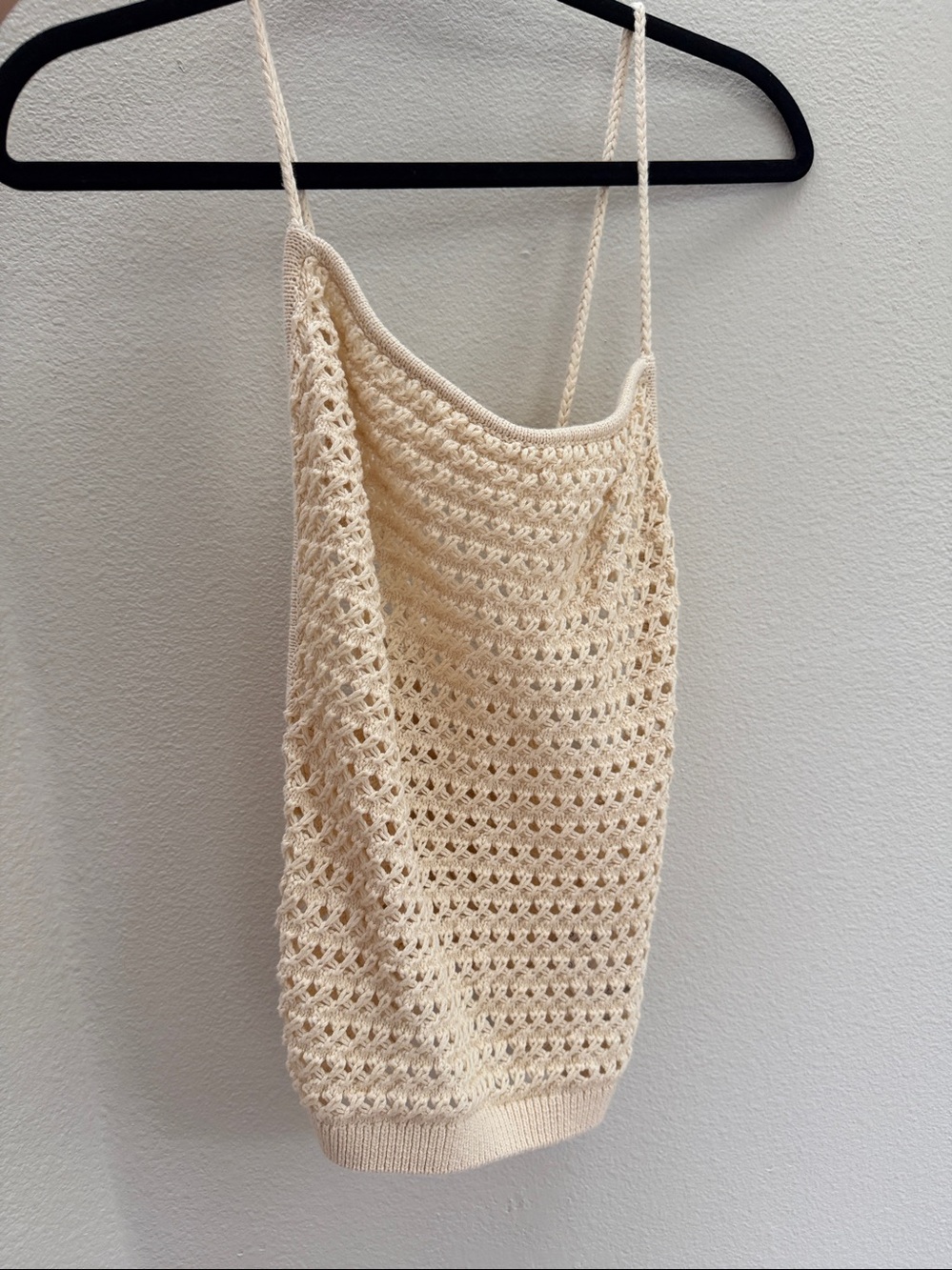 Reformation Heidi Open Knit Tank Ivory - Size XS